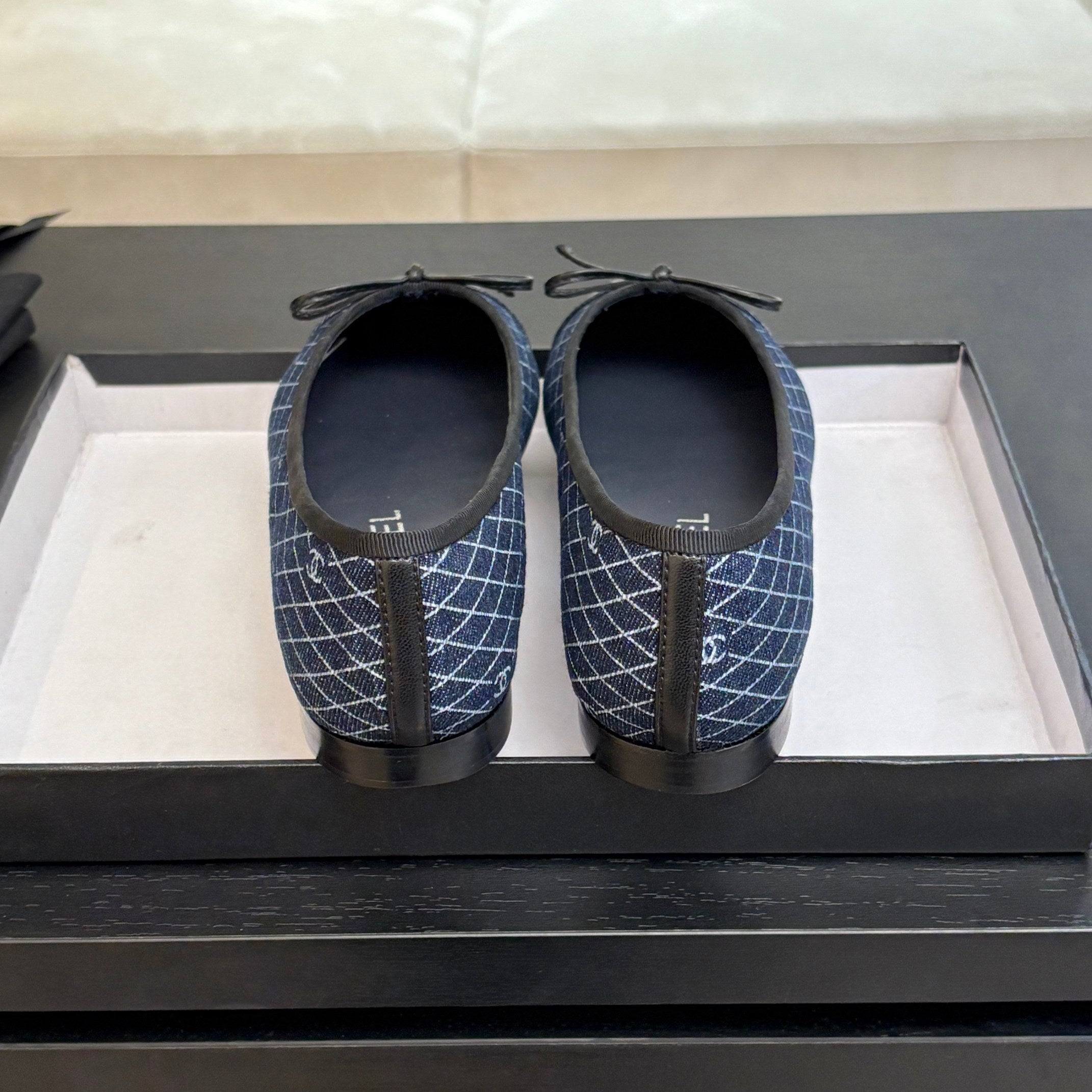 BALLET FLATS IN AEGEAN BLUE MONOGRAM DENIM