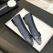 BALLET FLATS IN AEGEAN BLUE MONOGRAM DENIM