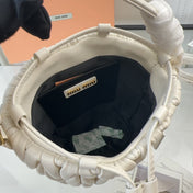 MATELASSÉ SMALL HANDBAG 17 IN WHITE LAMBSKIN