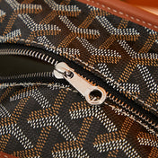 SAINT LOUIS PM 30 IN BLACK GOYARDINE CANVAS AND TAN CALFSKIN