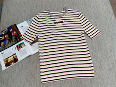 Chanel T- Shirt Pink Yellow mix Black Tencel 232702