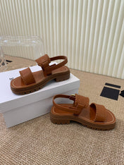 ROMAN SANDAL IN BRONZE BROWN CALFSKIN