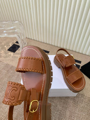 ROMAN SANDAL IN BRONZE BROWN CALFSKIN