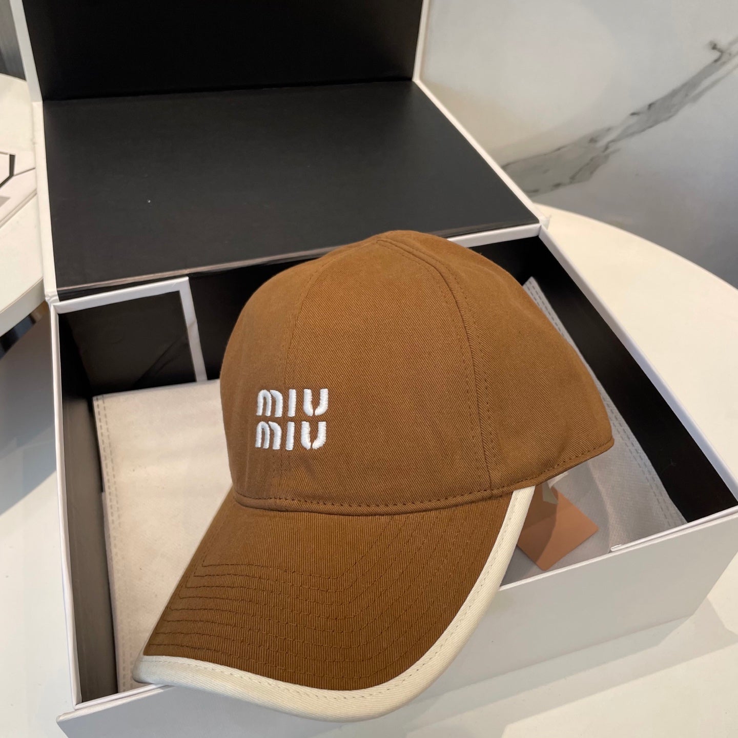 MM BASEBALL CAP IN BURNT ORANGE FABRIC STYLE 5