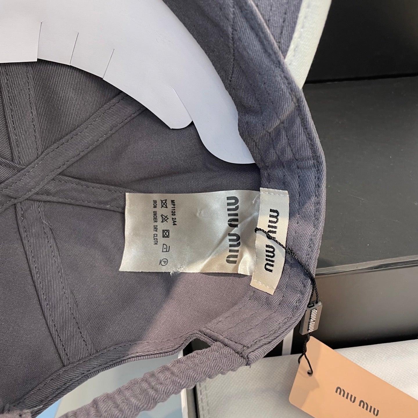 MM BASEBALL CAP IN GREY FABRIC STYLE 3