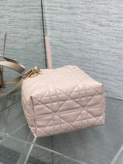 DIOR 25S ALWAYS MINI BAG 16 IN LIGHT PINK MACROCANNAGE CALFSKIN GOLD HARDWARE