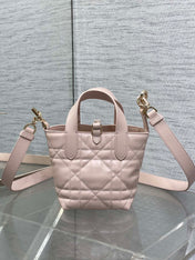 DIOR 25S ALWAYS MINI BAG 13 IN LIGHT PINK MACROCANNAGE CALFSKIN GOLD HARDWARE