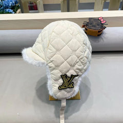 TRAPPER HAT IN BEIGE COTTON 411230