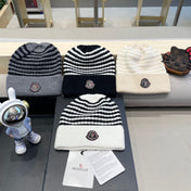 BEANIE HAT IN WHITE MIX BLACK CASHMERE 436733