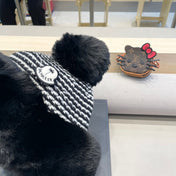 BEANIE HAT IN BLACK WOOL AND FLEECE 436748