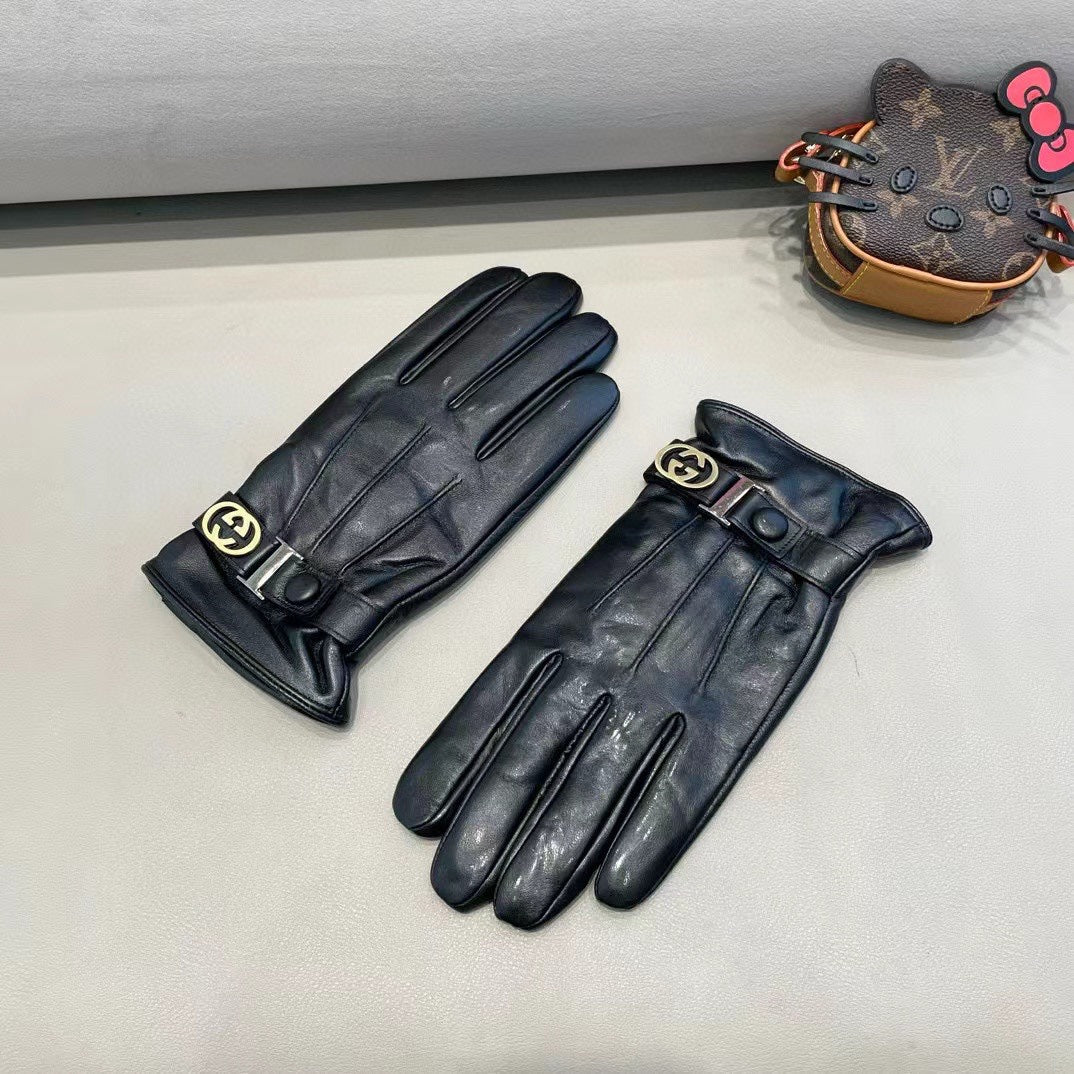 TOUCHSCREEN GLOVES IN BLACK LAMBSKIN 454568