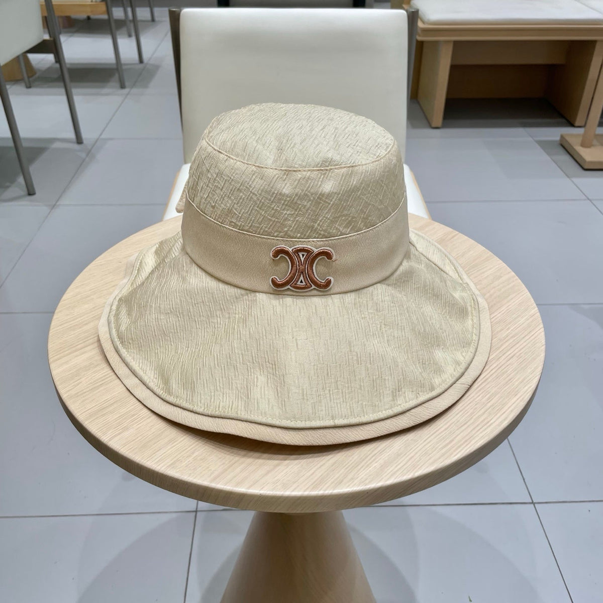 BUCKET HAT MODEL 650698 IN BEIGE FABRIC