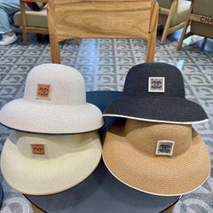 STRAW CLOCHE HAT BROWN 672754