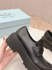 PRA BRUSHED MONOLITH LOAFERS BLACK CALFSKIN