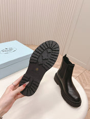 PRA BRUSHED BOOTIES BLACK CALFSKIN