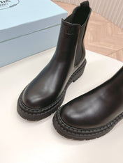 PRA BRUSHED BOOTIES BLACK CALFSKIN