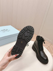 PRA LACE-UP BOOTS BLACK CALFSKIN