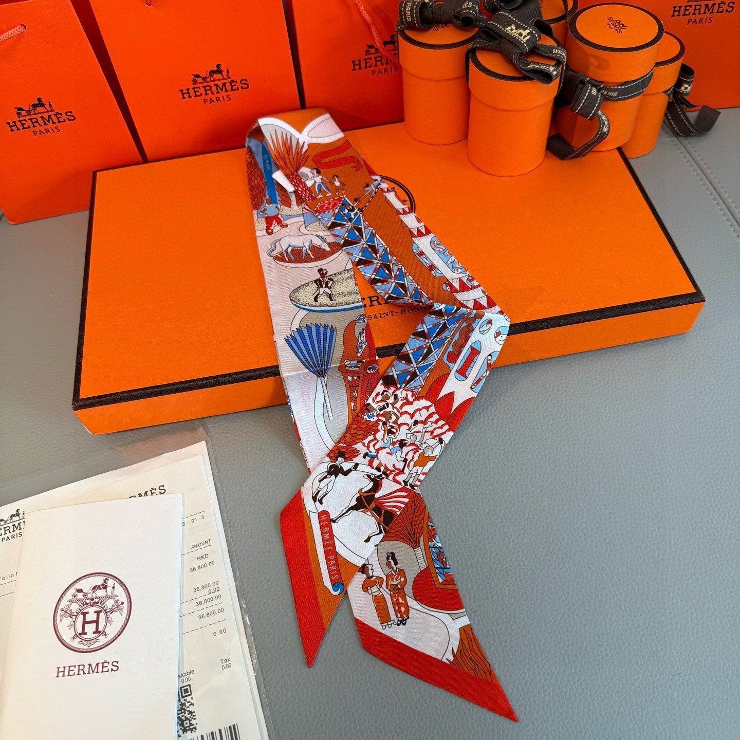 HERMES 25S SCARF 86 IN SILK 853142