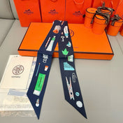 HERMES 25S SCARF TWILLY 86 IN SILK 987335