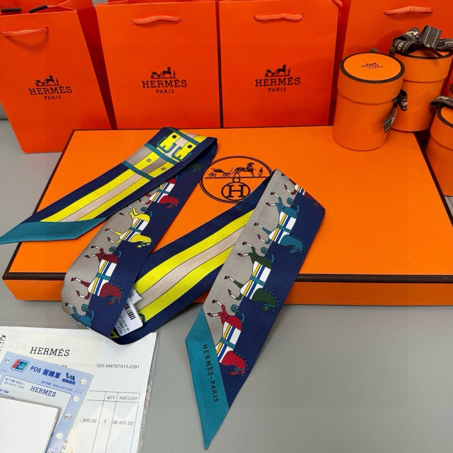 HERMES 25S TWILLY 86 IN SILK 989354