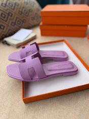 0RAN SANDALS IN LILAC PURPLE CALFSKIN