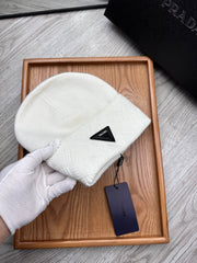 BEANIE HAT IN WHITE WOOL AND RABBIT FUR 436399