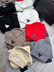 SET SCARF AND HAT IN BLACK WOOL AND RABBIT FUR 397410