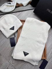 SET SCARF AND HAT IN WHITE WOOL AND RABBIT FUR 397408