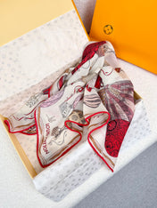 UP AND AWAY 70 CM SQUARE SILK SCARF COLORFUL 399801