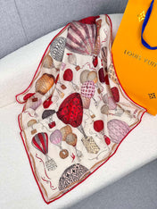 UP AND AWAY 70 CM SQUARE SILK SCARF COLORFUL 399801