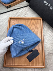BEANIE HAT IN DOGGER BLUE WOOL 332396
