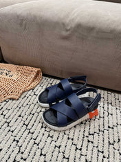 ELECTRIC SANDAL BLACK MIX NAVY CALFSKIN