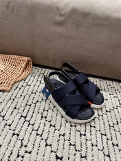 ELECTRIC SANDAL BLACK MIX CHARCOAL BLACK CALFSKIN