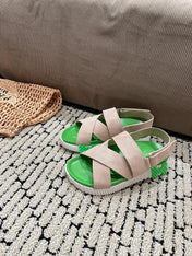 ELECTRIC SANDAL GREEN MIX LIGHT GRAY SUEDE
