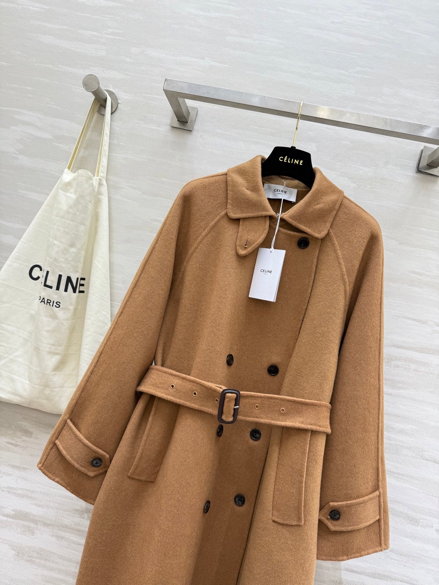CELINE 26S LONG WOOL COAT 784306