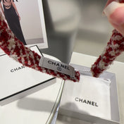 CHERRY RED MIX WHITE WOOL HAIRBAND 412546