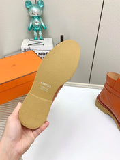 BOTINES HISTORY BOOTS IN SALAMANDER ORANGE CALFSKIN