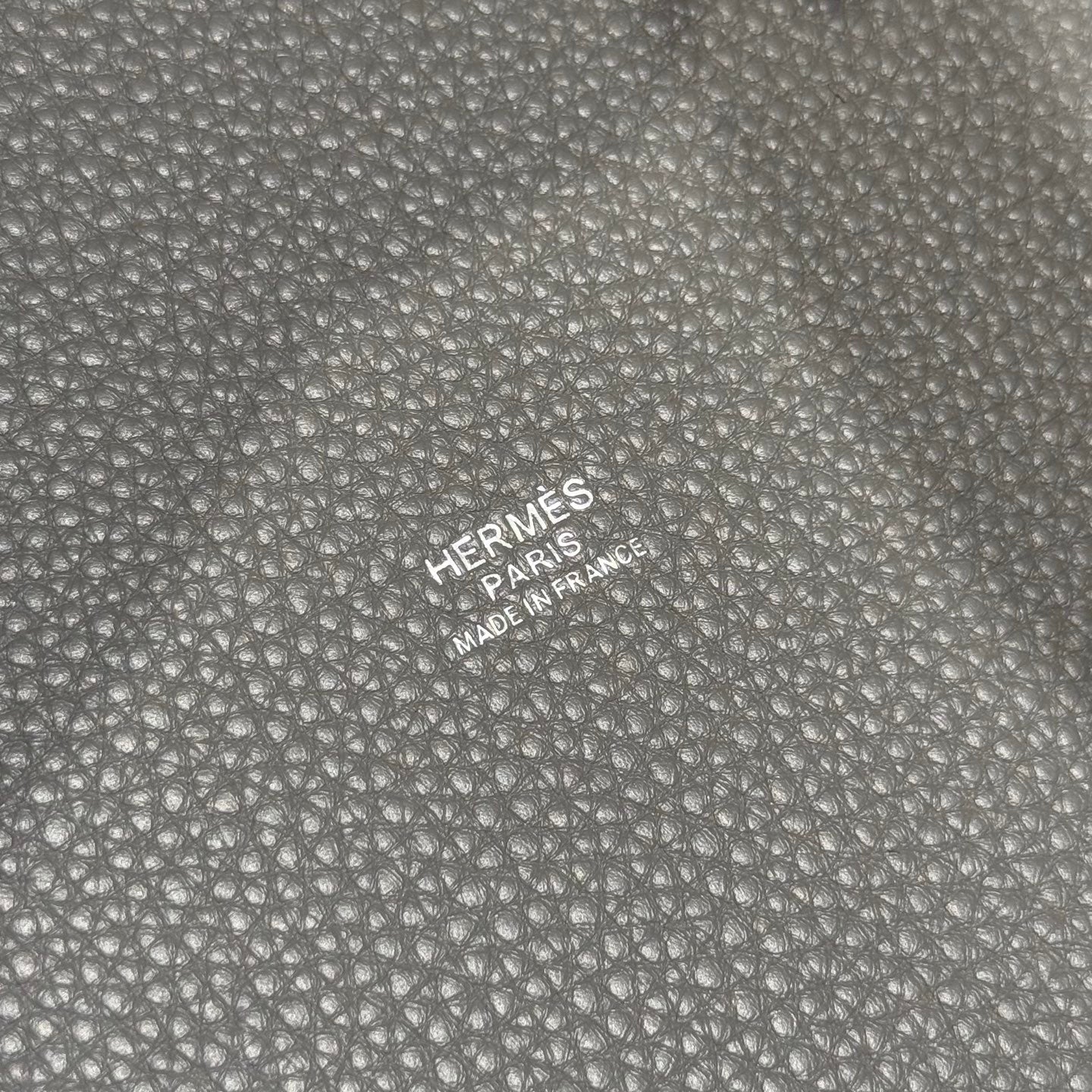 PICOTIN LOCK 22 IN GREY ETAIN CALFSKIN SILVER HARDWARE