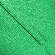 HERMES 25S PICOTIN LOCK 18 IN SPRING GREEN CALFSKIN SILVER HARDWARE