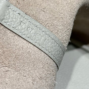 HERMES 25S PICOTIN LOCK 22 IN IVORY CALFSKIN SILVER HARDWARE