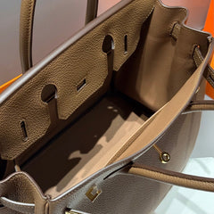 25S HERMES BIRKIN 30 IN DARK BROWN CALFSKIN GOLD HARDWARE