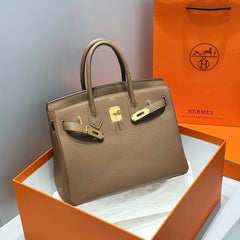 25S HERMES BIRKIN 30 IN DARK BROWN CALFSKIN GOLD HARDWARE