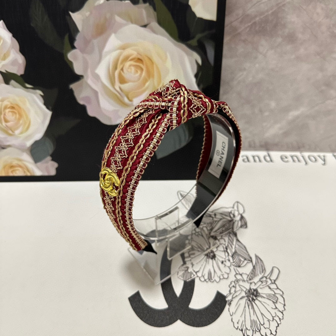 RUBY RED MIX LIGHT YELLOW FABRIC HEADBAND 168586