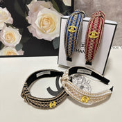 RUBY RED MIX LIGHT YELLOW FABRIC HEADBAND 168586