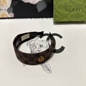CHOCOLATE MONOGRAM CANVAS HAIRBAND 369308