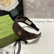 CHOCOLATE MONOGRAM CANVAS HAIRBAND 369308