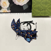 HAIRBAND IN NAVY BLUE FLORAL FABRIC 385854