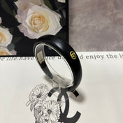 HEADBAND IN BLACK SHINY LAMBSKIN 406128