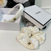 WHITE CREAM VELVET TWO-PIECE SET 412456