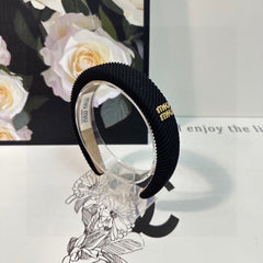 THICK HEADBAND IN BLACK CORDUROY 412476